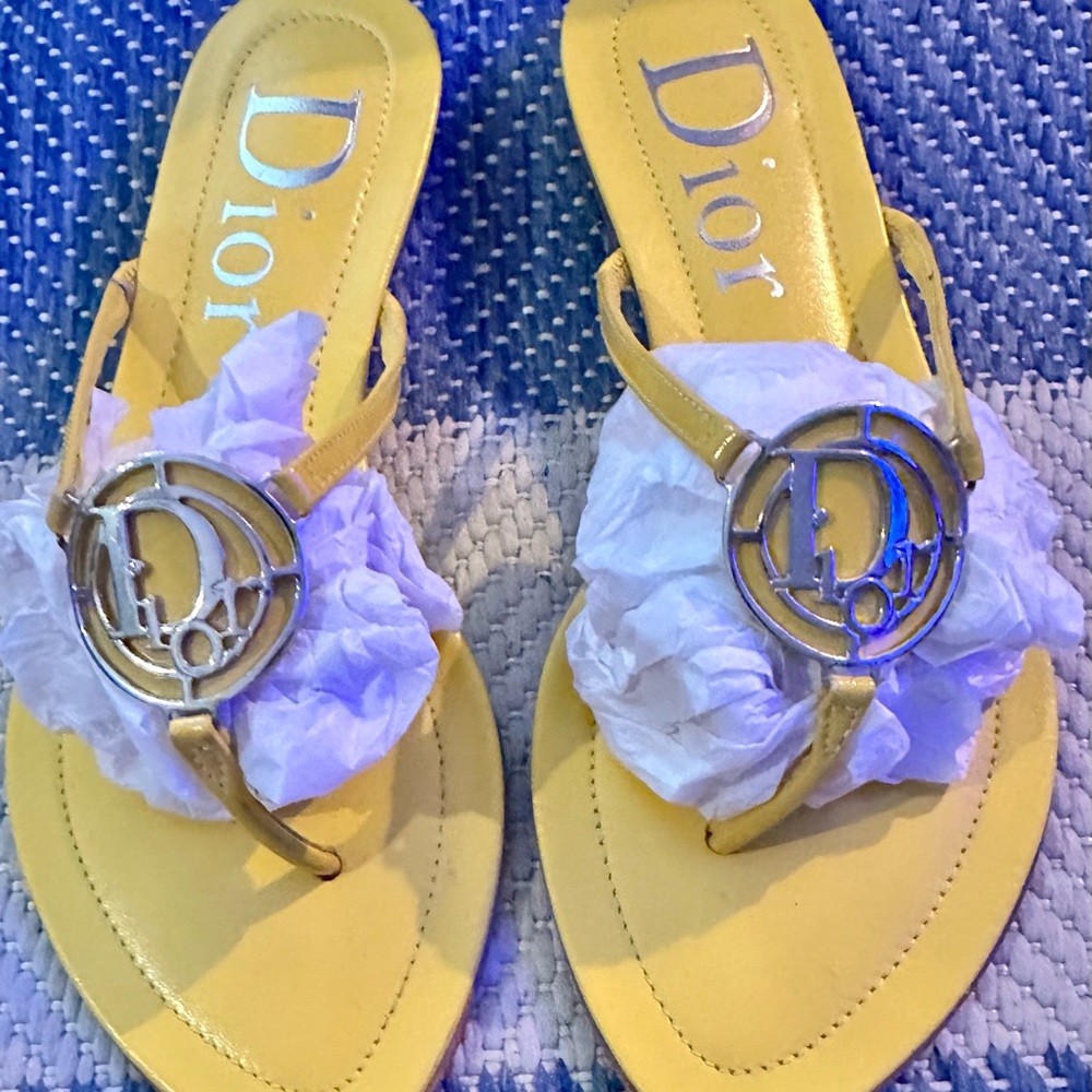 Beautiful Chartreuse Dior Sandals